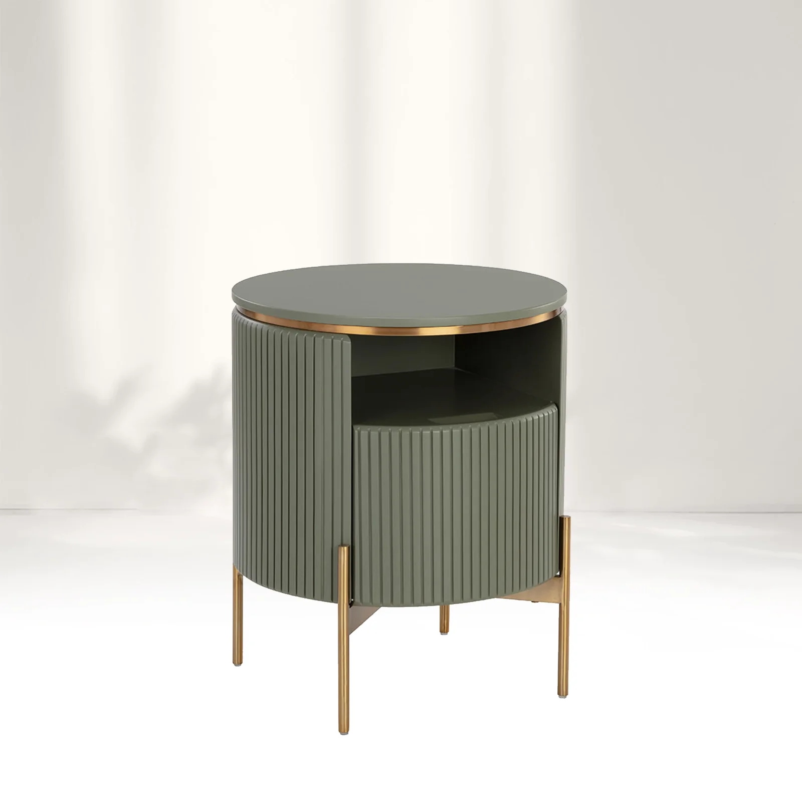  Vertical - striped Round Sideboard