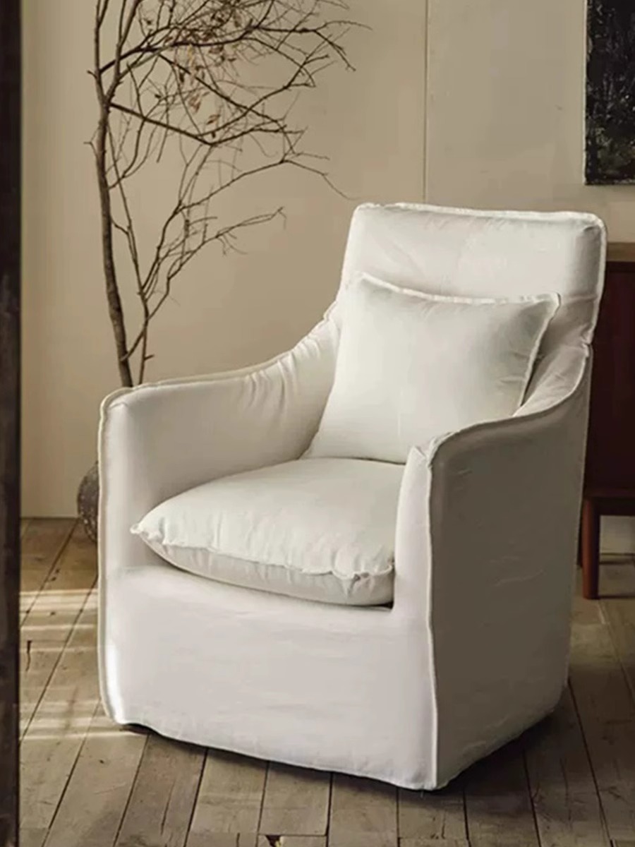 Linen single sofa