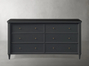 Wide Six-Drawer Dresser