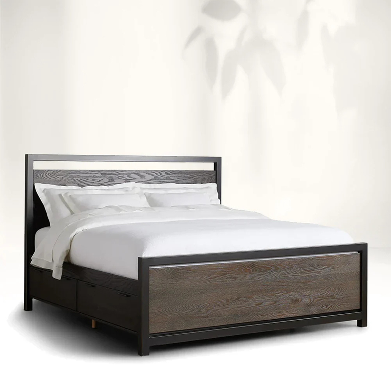 Contemporary Urban and rustic Wood Bed