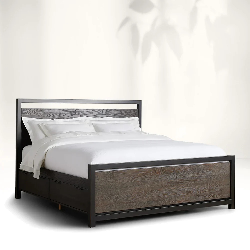 Contemporary Urban and rustic Wood Bed
