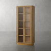 Modern - Luxury Dark Wood Grooved Display Cabinet