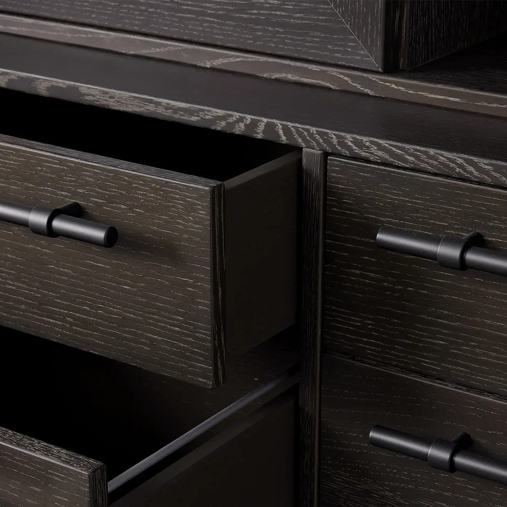 Glass Door Bookcase with File Base