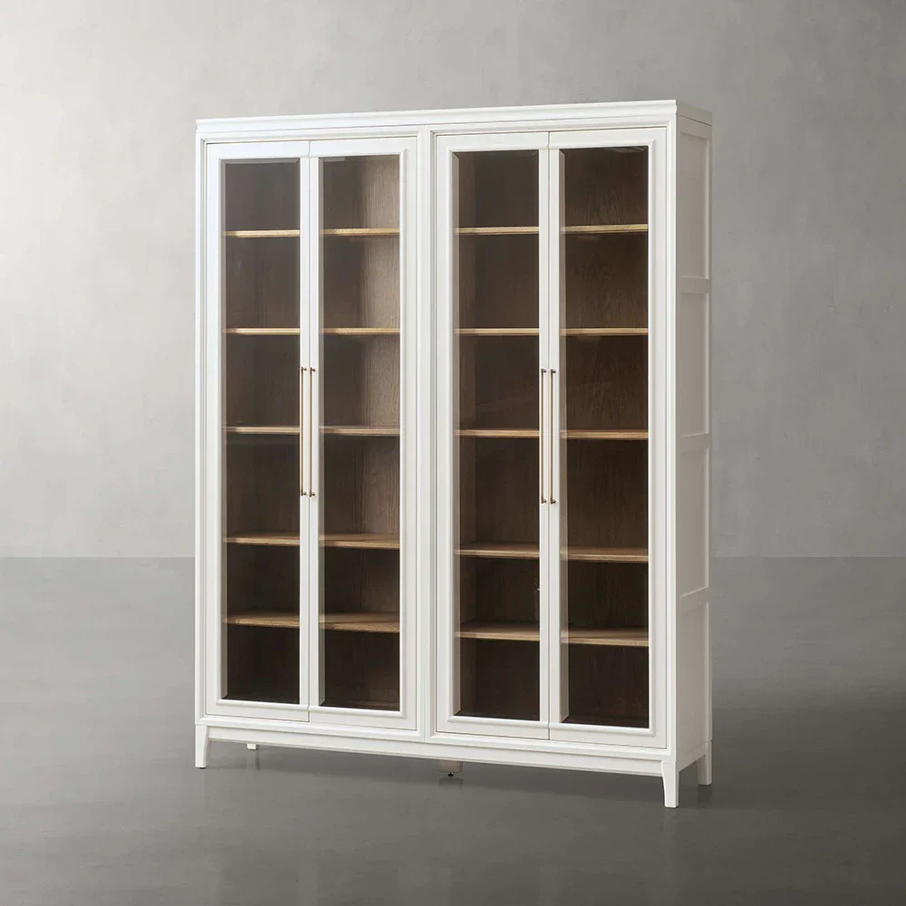 Modular Tall Clear Glass Cabinet
