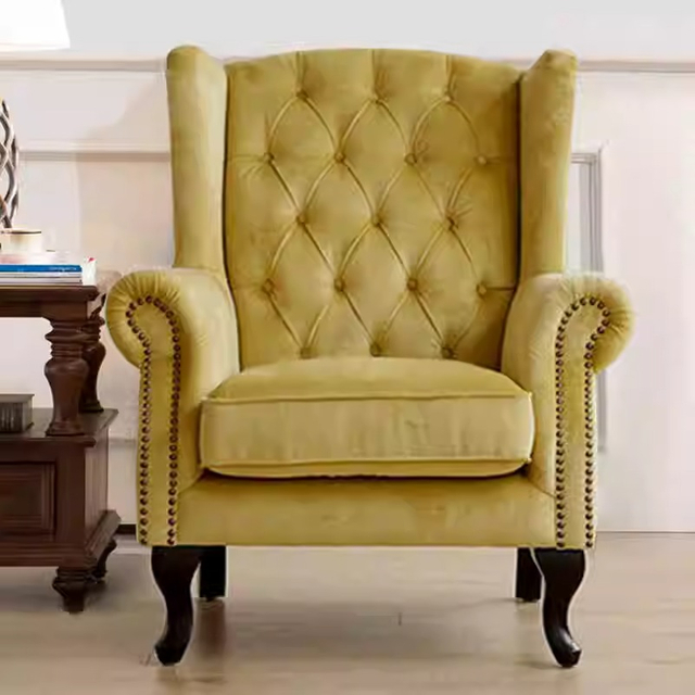 American-style fabric single sofa chair