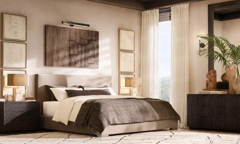 Fabric Panel Plateform Bed