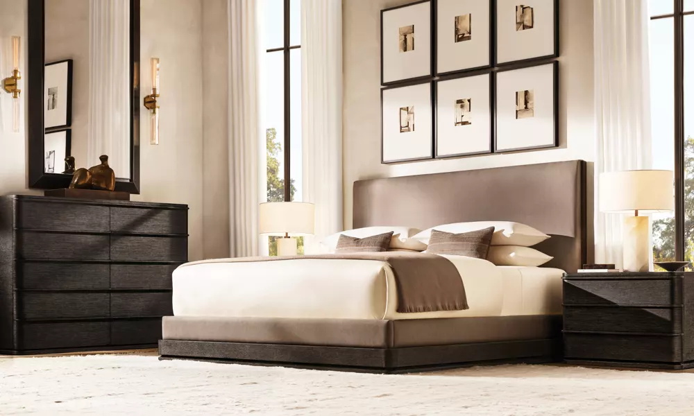 Fabric Panel Double Bed