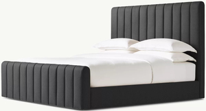  Fabric Panel Platform Bed With Footboard