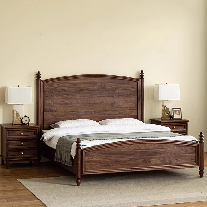 North American Black Walnut Bed: Creating A Retro And Elegant Sleeping Space