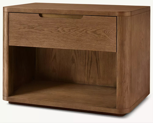 Solid Wood Opened Nightstand 