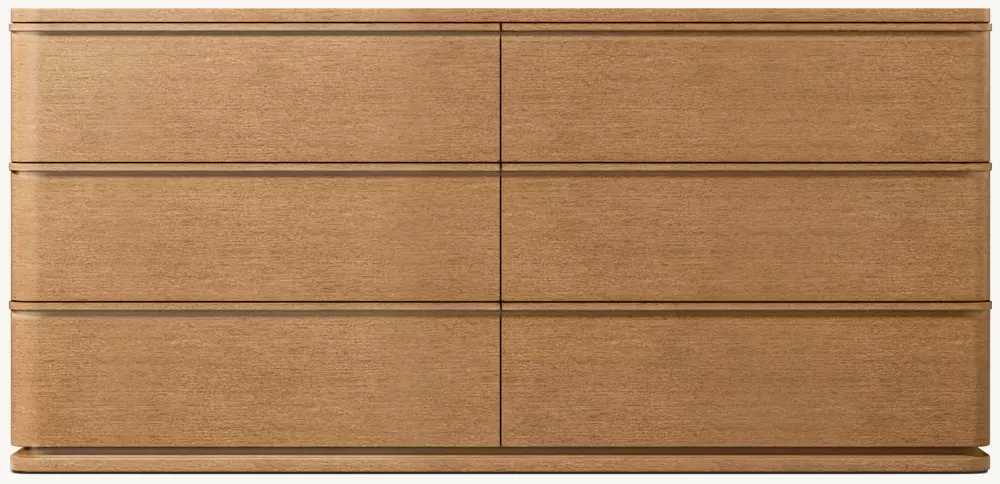 Simple six-drawer cabinet