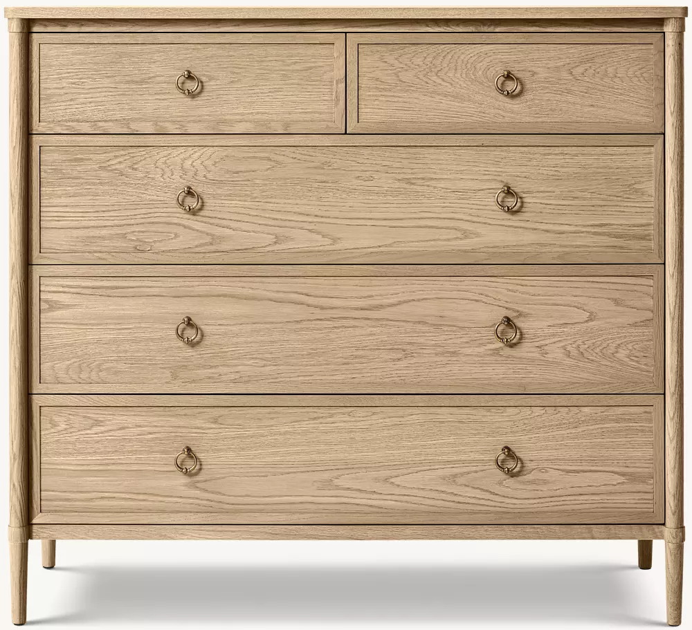White Oak with Compartmental Storage Dressing Table