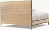 Fabric-covered Solid Wood Bed