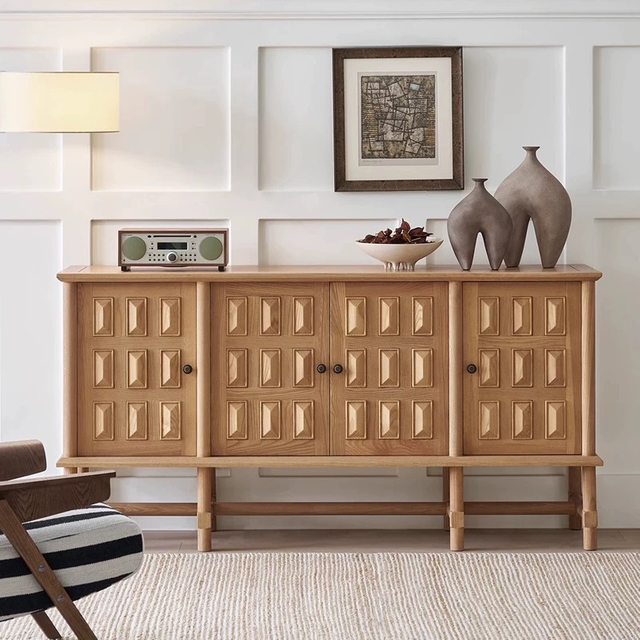 White Oak Wooden Hallway Organizer