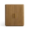 Modern White Oak Wine Cabinet
