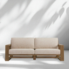Outdoor Teak Sofa In Weathered Fawn