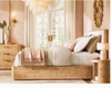 Tree Bark Finish Matte White Oak Solid Wood Panel Bed