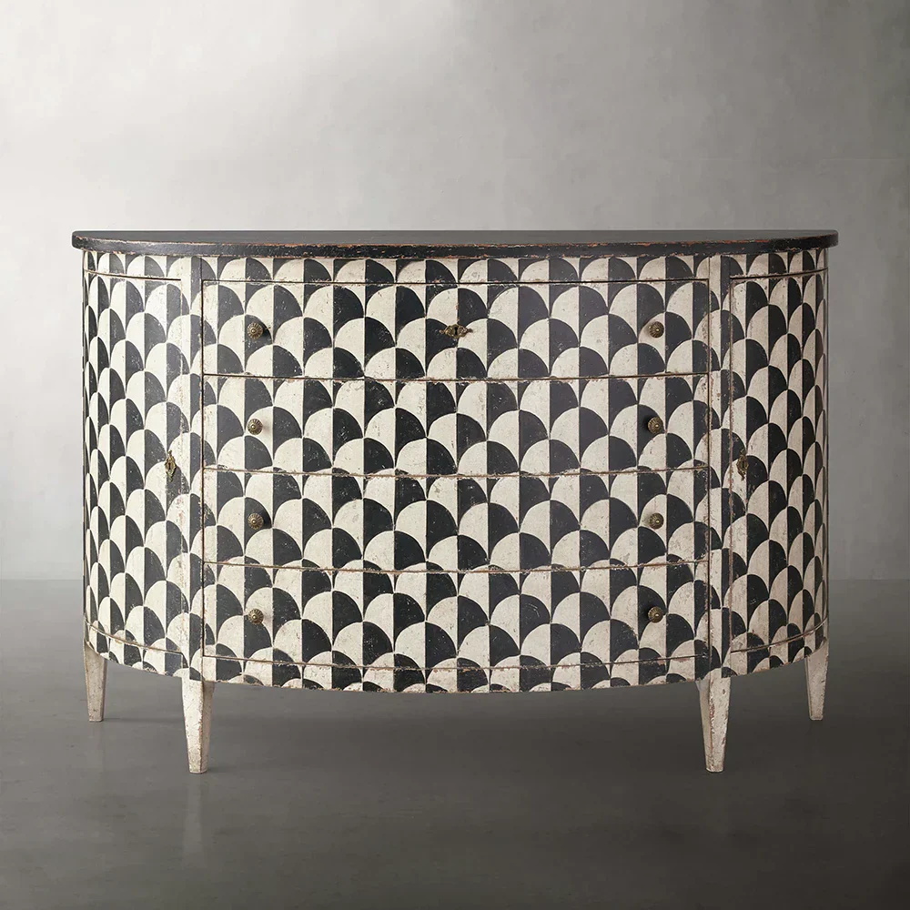 Geometric - motif Retro Cabinet