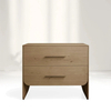  Double - Drawer Solid Wood Nightstand
