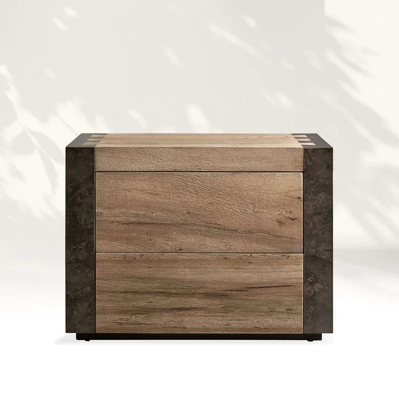 Two - tone Double - drawer nightstand