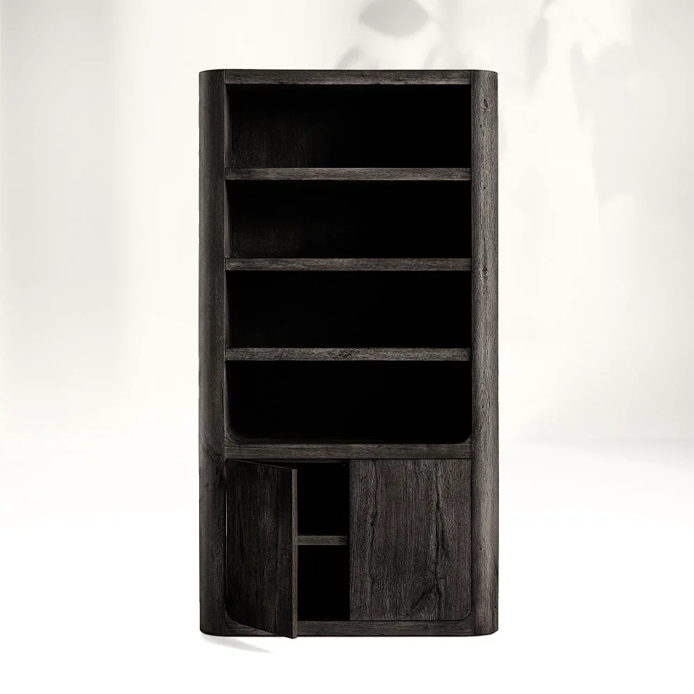 Natural - inspired Wooden Storage Shelf
