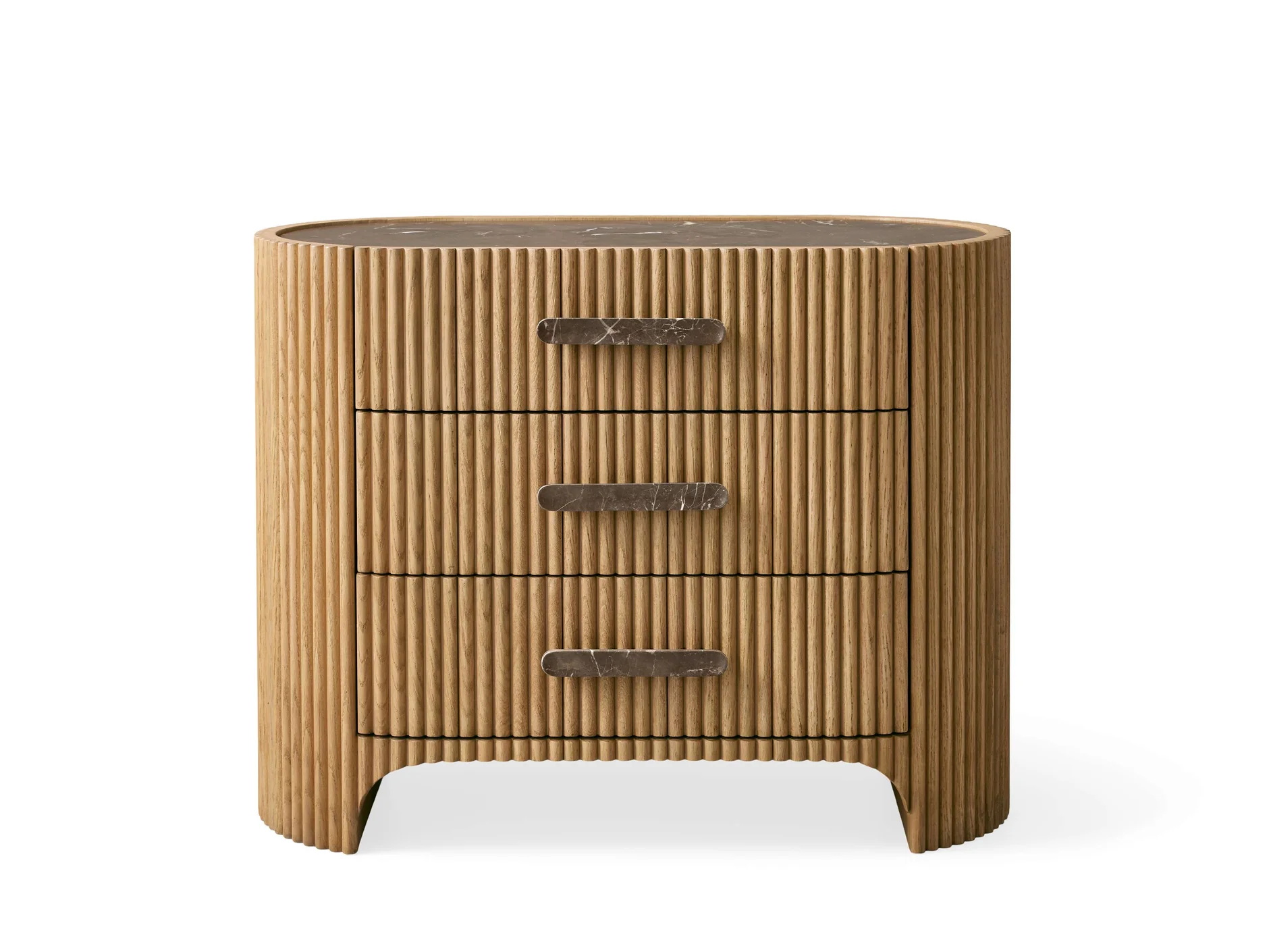 Ribbed Elegance Nightstand