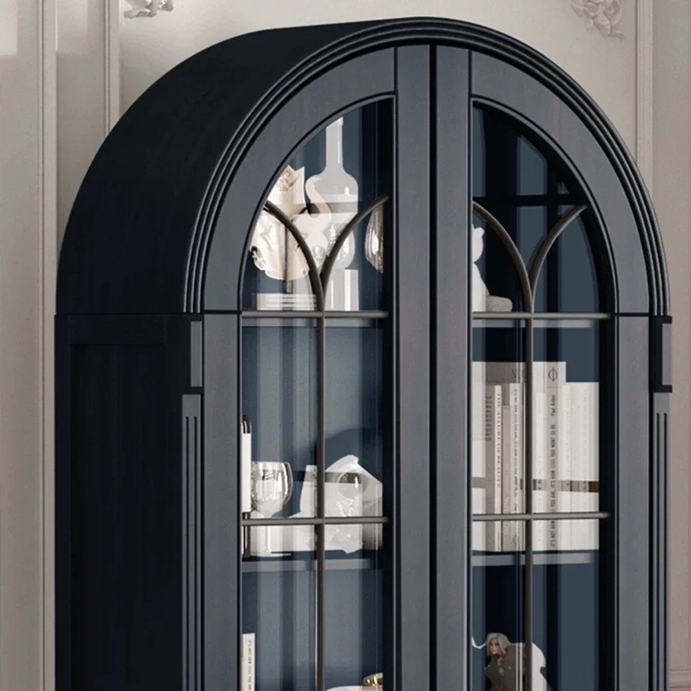  Arch - shaped Glass - door Bookcase 