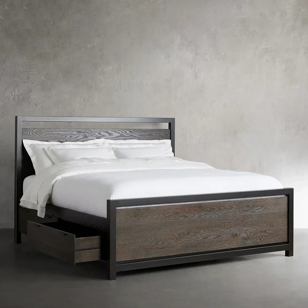 Contemporary Urban and rustic Wood Bed