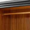 Double - door Black Storage Cabinet with Drawer