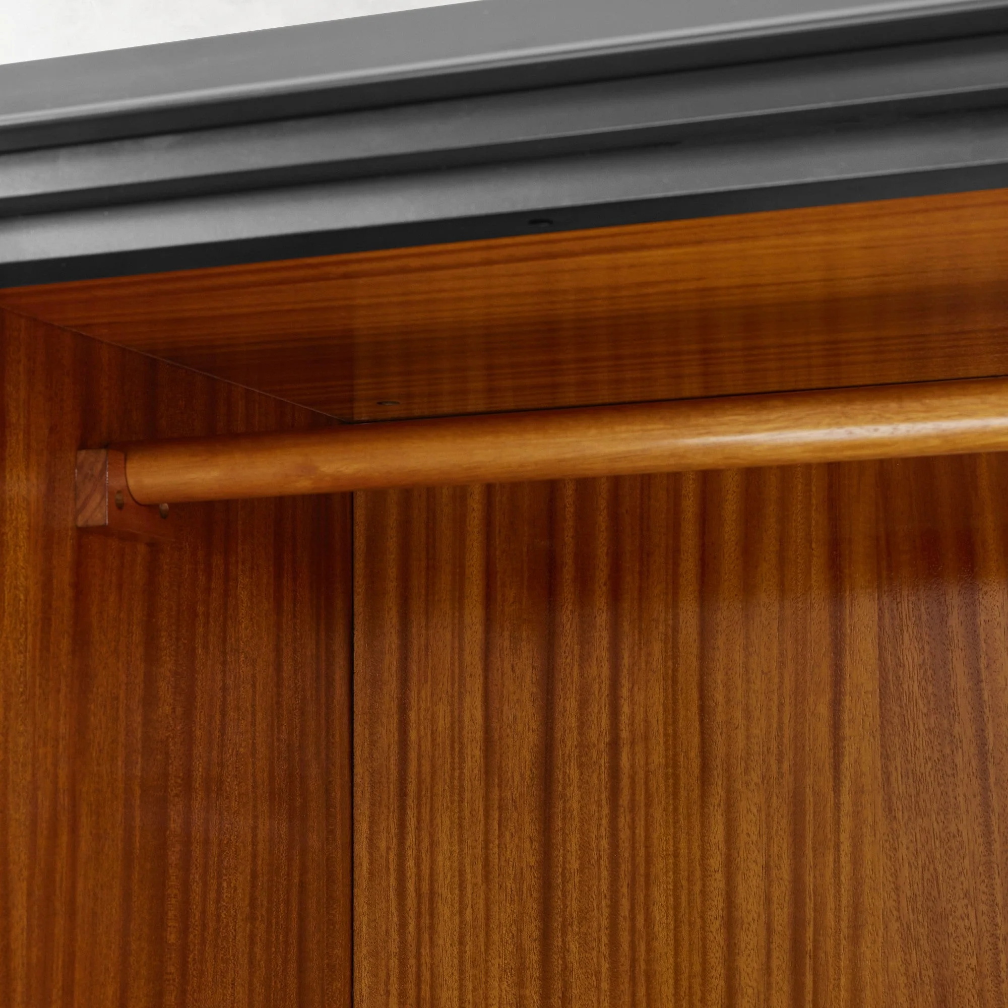 Double - door Black Storage Cabinet with Drawer