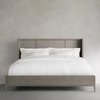 Vertical - panel Headboard Grey Bed