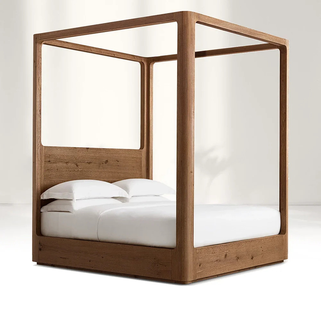 Wood Canopy Bed