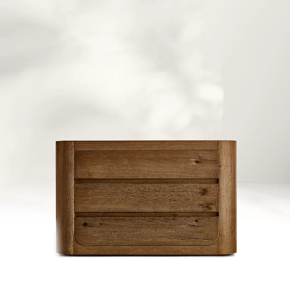Three - Drawer Wooden Storage Cabinet