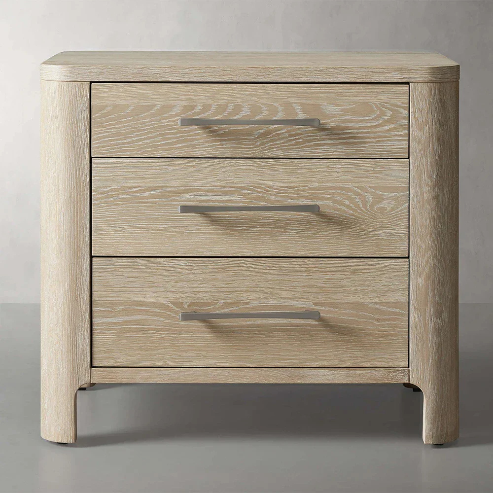  Oak Three - drawer Nightstand