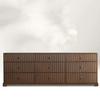  Vertical - striped 9-Drawer Dresser 