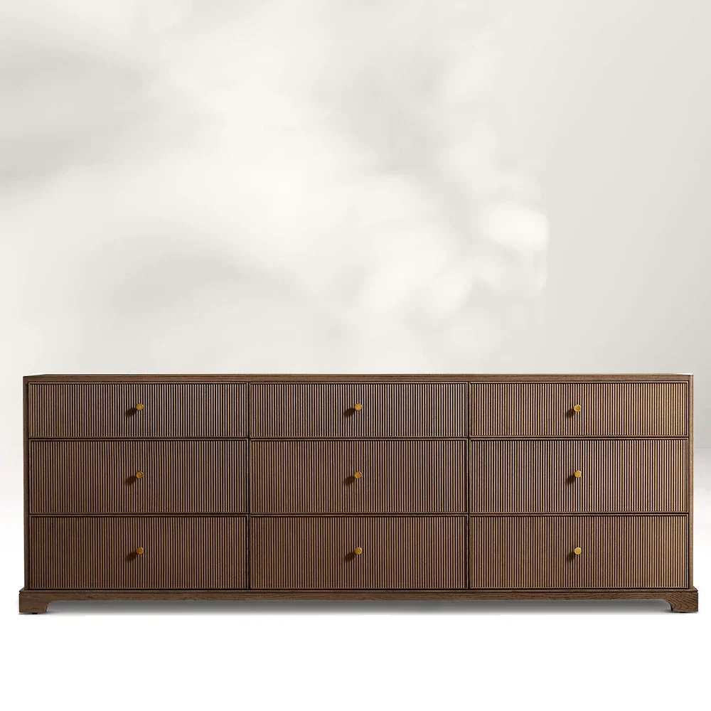  Vertical - striped 9-Drawer Dresser 