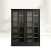 Modular Single Tall Reeded Glass Plinth Cabinet