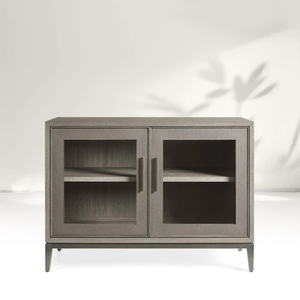  Two Door Cabinet with Glass Doors