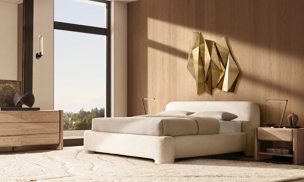 Fabric Panel Sleeping Bed