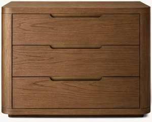 Solid Wood Rounded-edge Nightstand