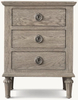 Rattan & Wood Closed Nightstand