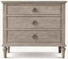 Rattan & Wood Closed Nightstand