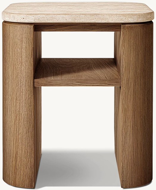 Solid Wood Square Side Table