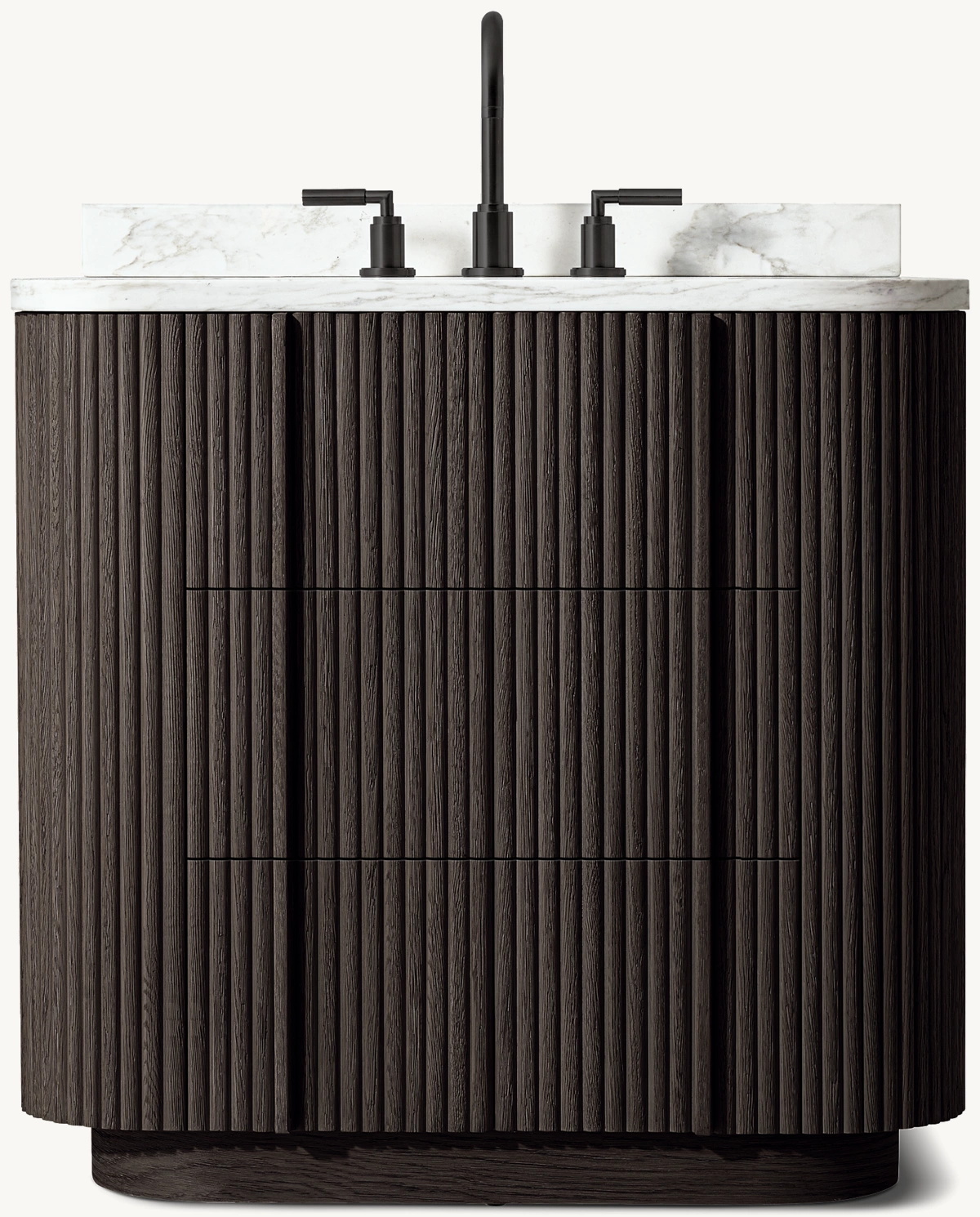 Black oak single vanity