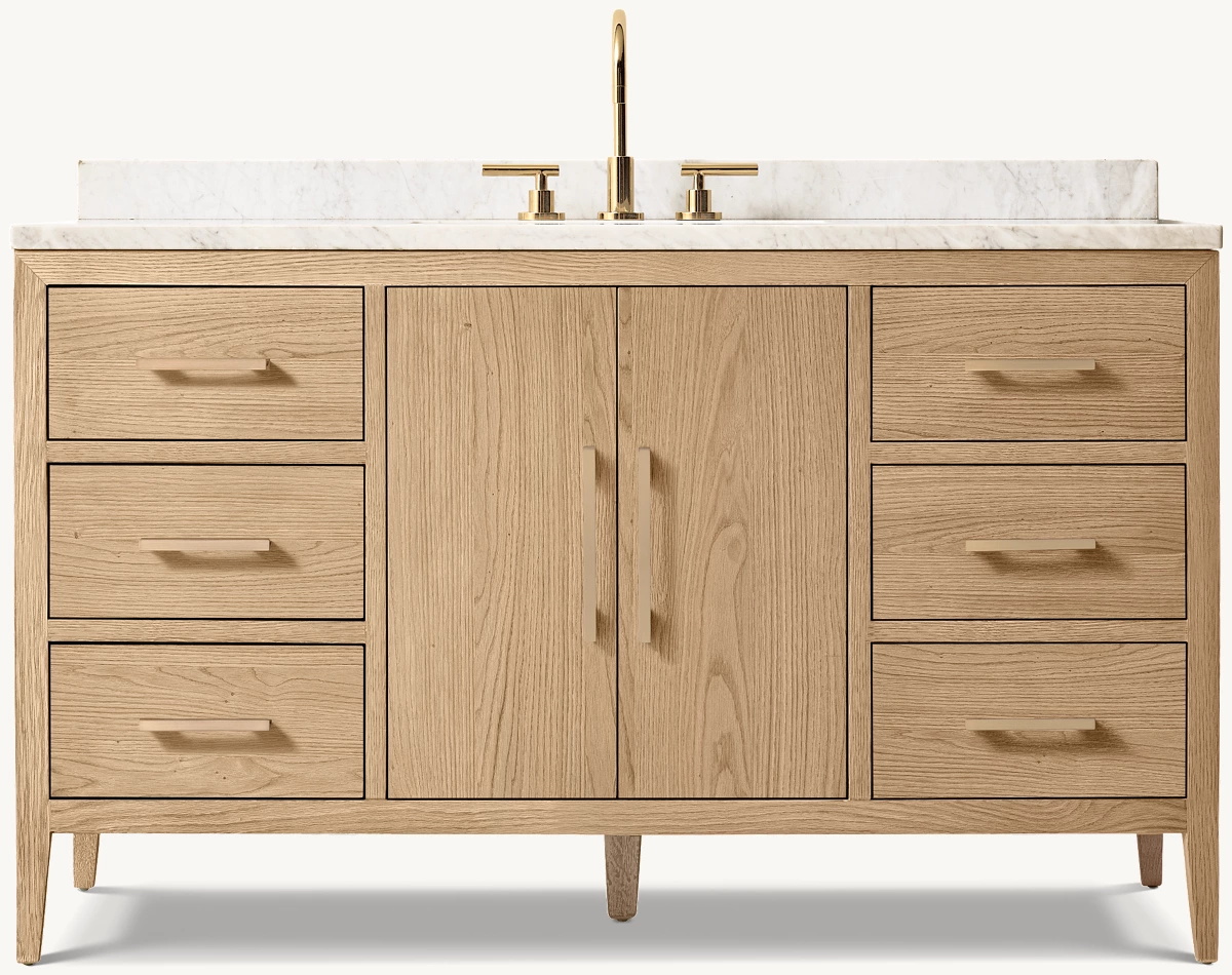 French Contemporary Single Extra-wide Vanity