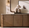 Woven Panel 4-Door Sideboard