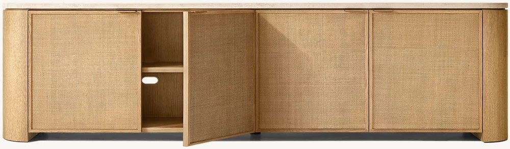 Woven 4-door Media Console