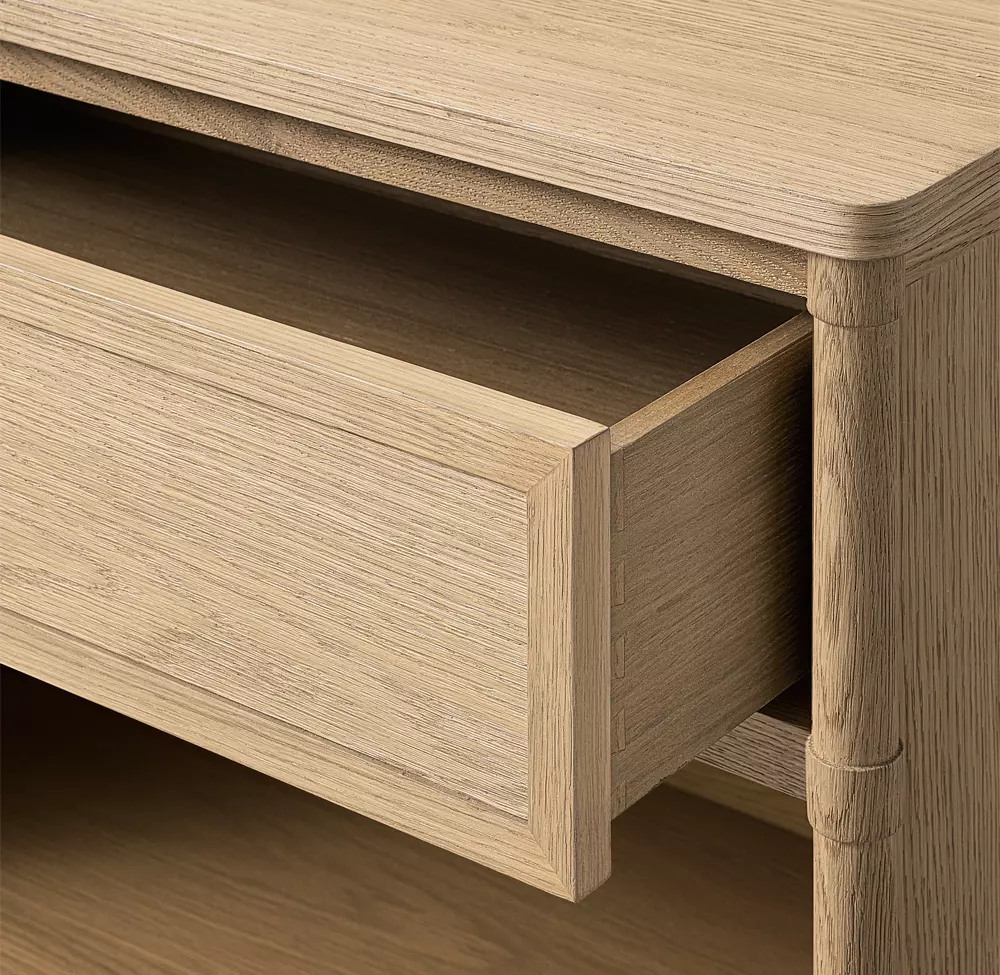 Single Drawer Open Shelf Bedside Table