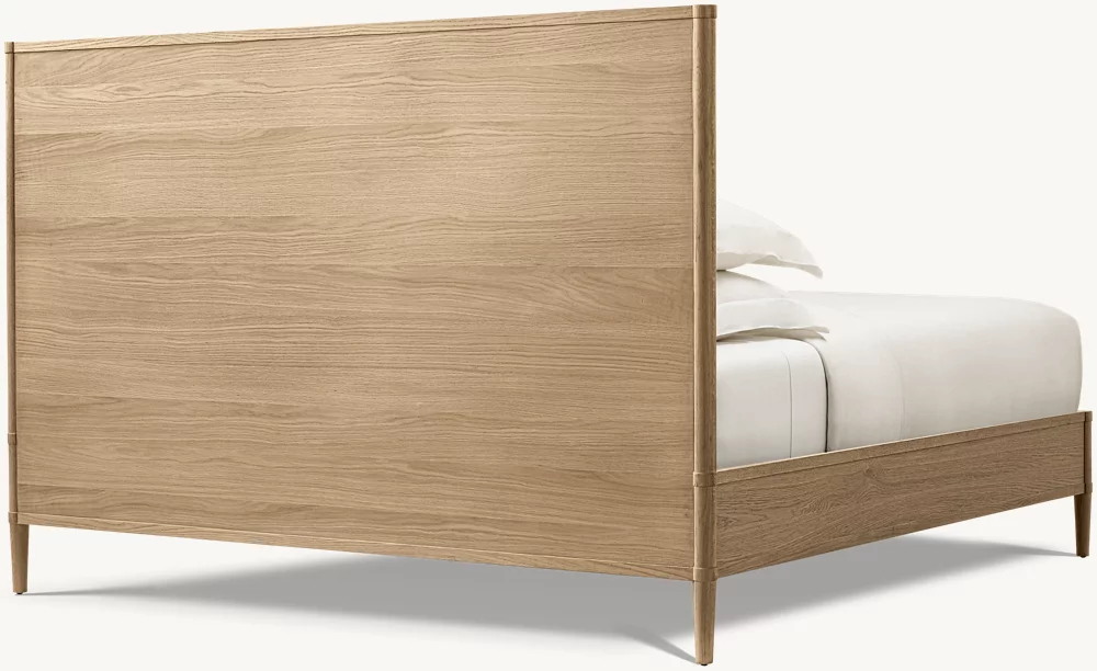 Full-back White Oak Solid Wood Bed