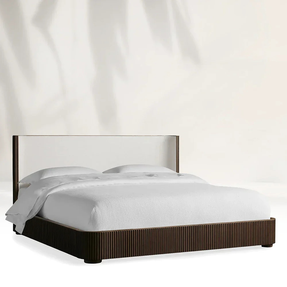 Bedroom Solid Wood Double Queen Bed Customization